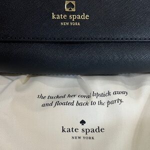 Kate Spade Elegant Black Crossbody Bag, comes with dust bag